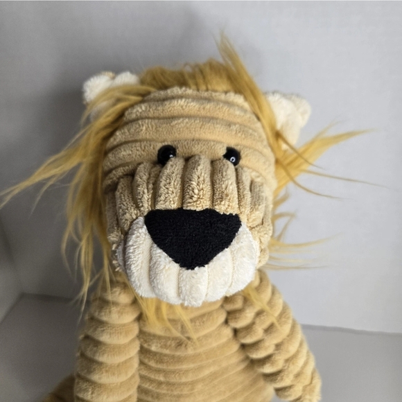 Jellycat London Cordy Roy Lion 16" Plush Ribbed Corduroy Lovey Stuffed Animal - Picture 2 of 5